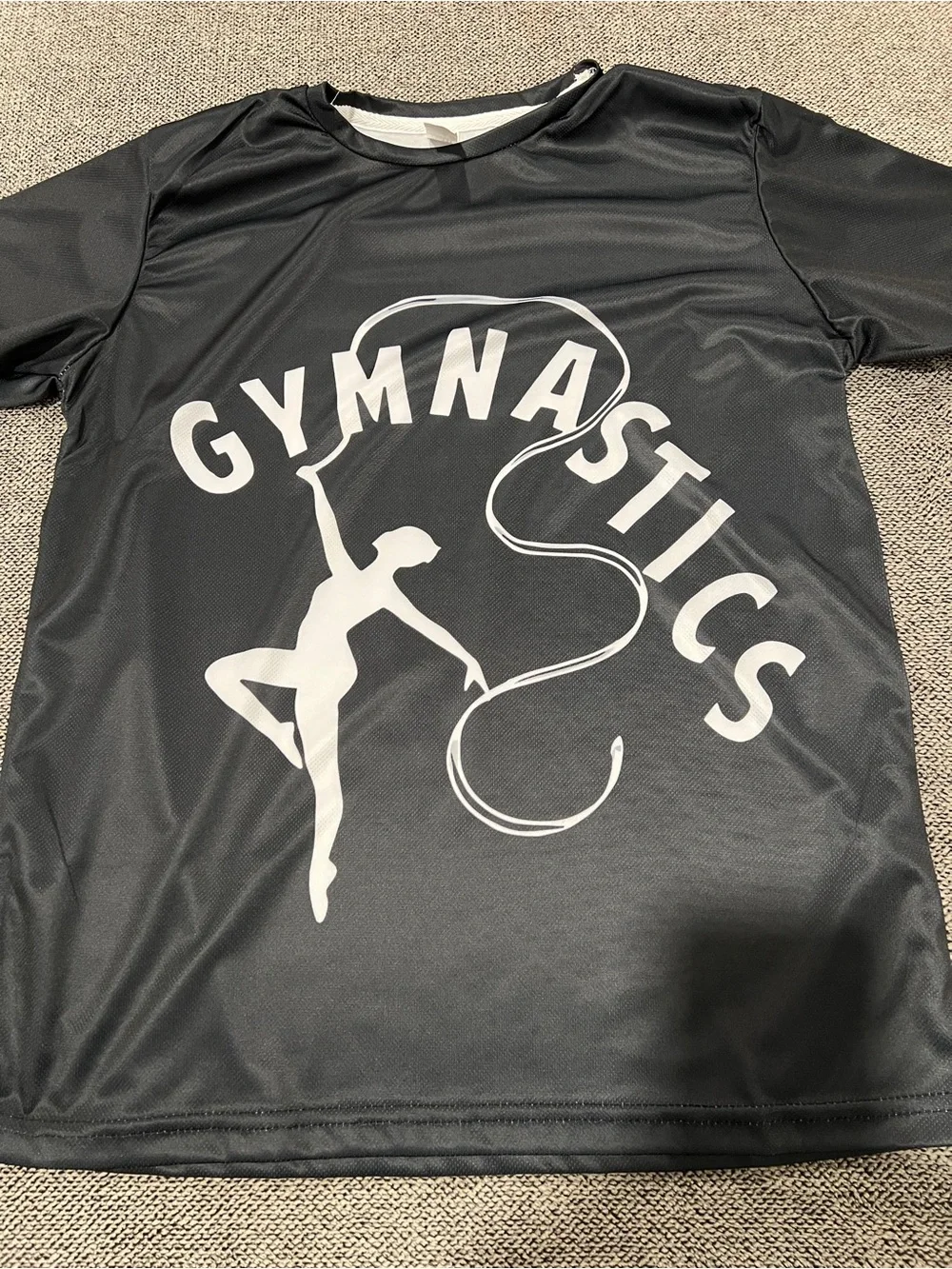 Gymnastics Black Athletic Top & Shorts Set